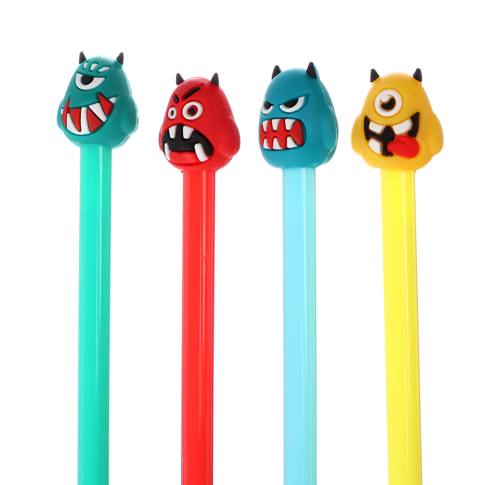 Ручка шариковая в форме монстриков, синяя, 4 дизайна, 18см - #4