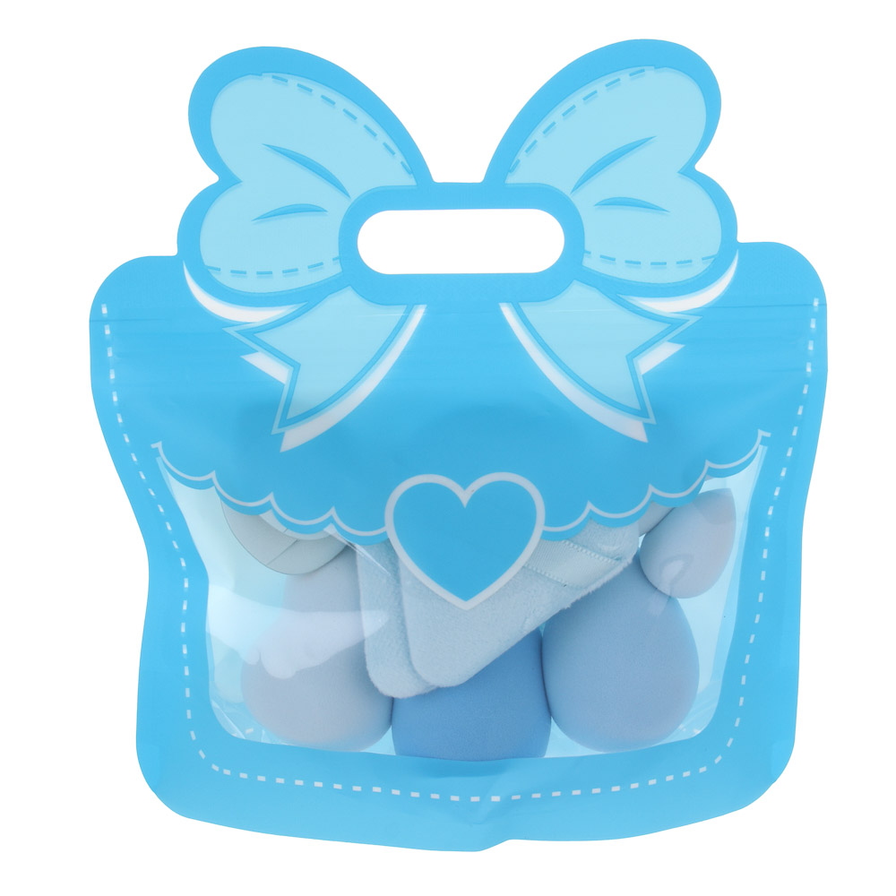 Набор спонжей 12 шт тм ЮНИLOOK, полиуретан, полиэстер, 4 цвета, подар.уп. - #12