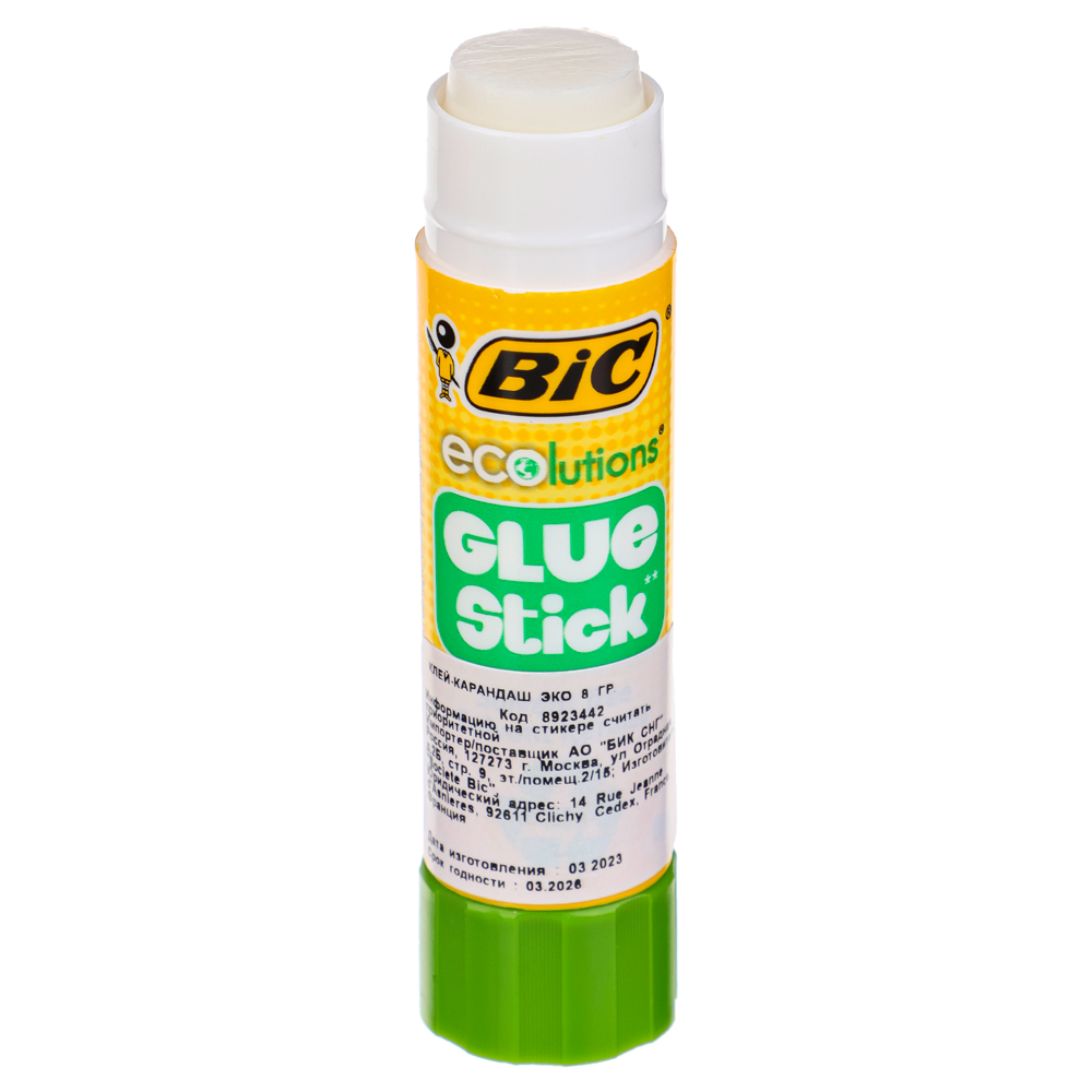 BIC Клей-карандаш "Эколюшен", прозрачный, твердый, нетоксичный, 8 г - #3