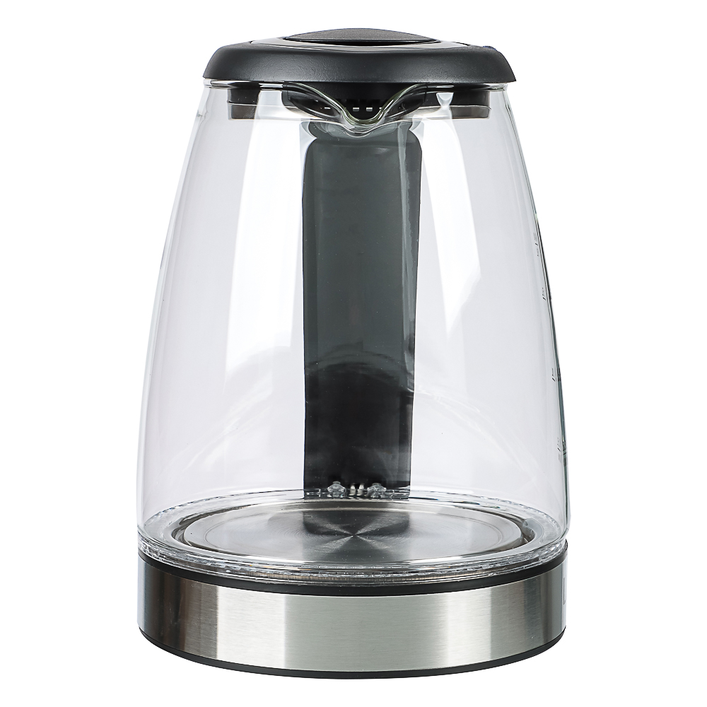 LEBEN Чайник электрический 1,8л стекло, черный - #9