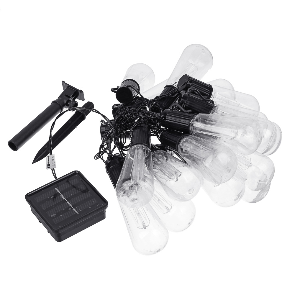 INBLOOM Гирлянда уличная на солн.батарее, 6.3м, 20LED, шампань, 8 реж, 1xAAA 600mAh, ABS, IP44 - #2