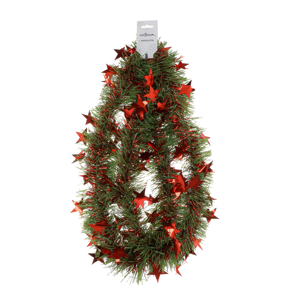 СНОУ БУМ Мишура 10x200см, ПЭТ, с фигурным декором, ПВХ, цвета в ассортименте, 26-336 - #4