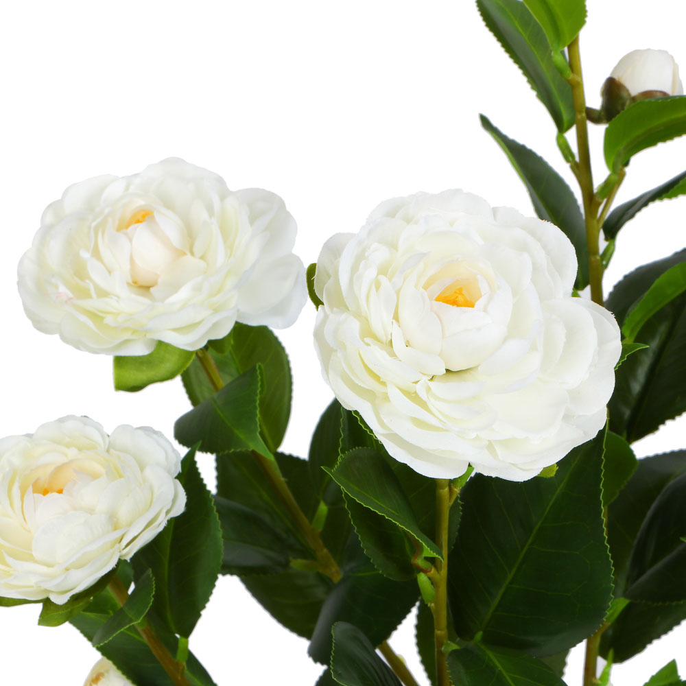 INBLOOM Растение искусственное Роза китайская белая 70см - #3