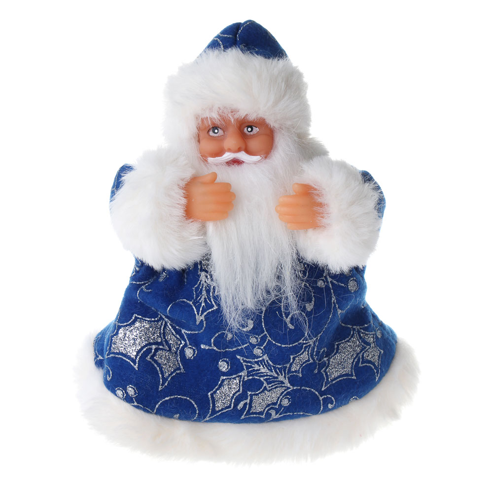 Дед Мороз музыкальный тм СНОУ БУМ, 18 см, пластик, полиэстер, 2хАА, 2 дизайна - #2