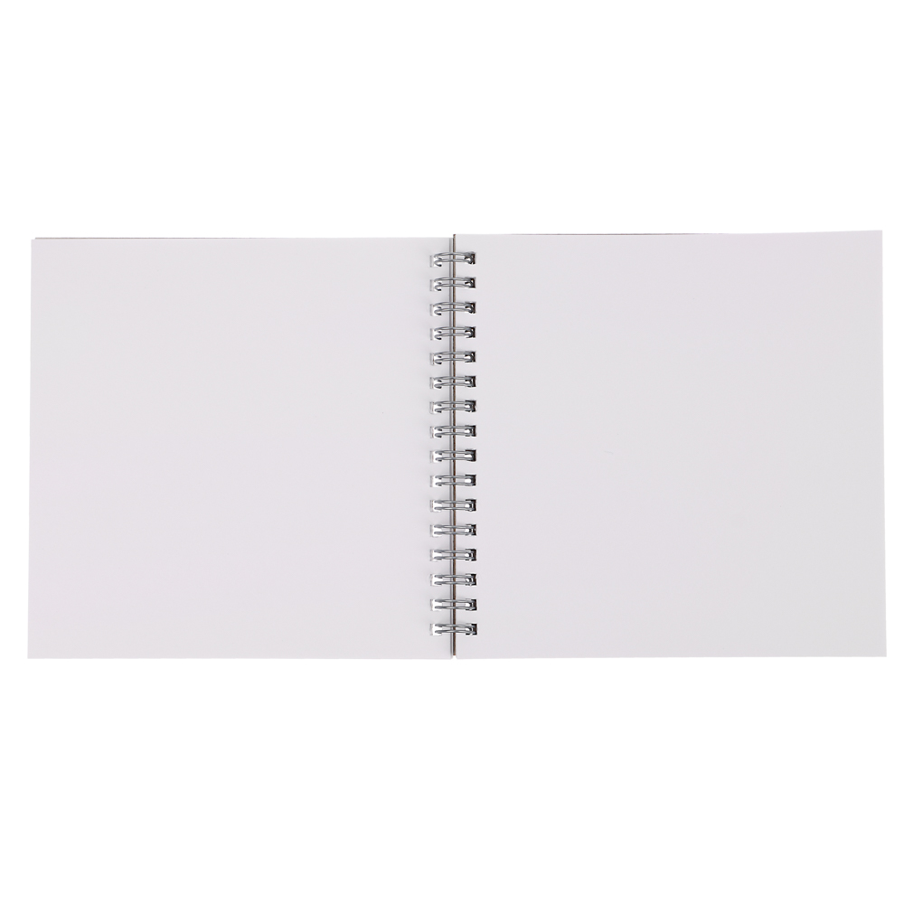 Скетчбук (альбом) 14,5х14,5см, 40л. обл.картон, блок 100г/м2, спираль, тв. подложка, 4 диз. - #9
