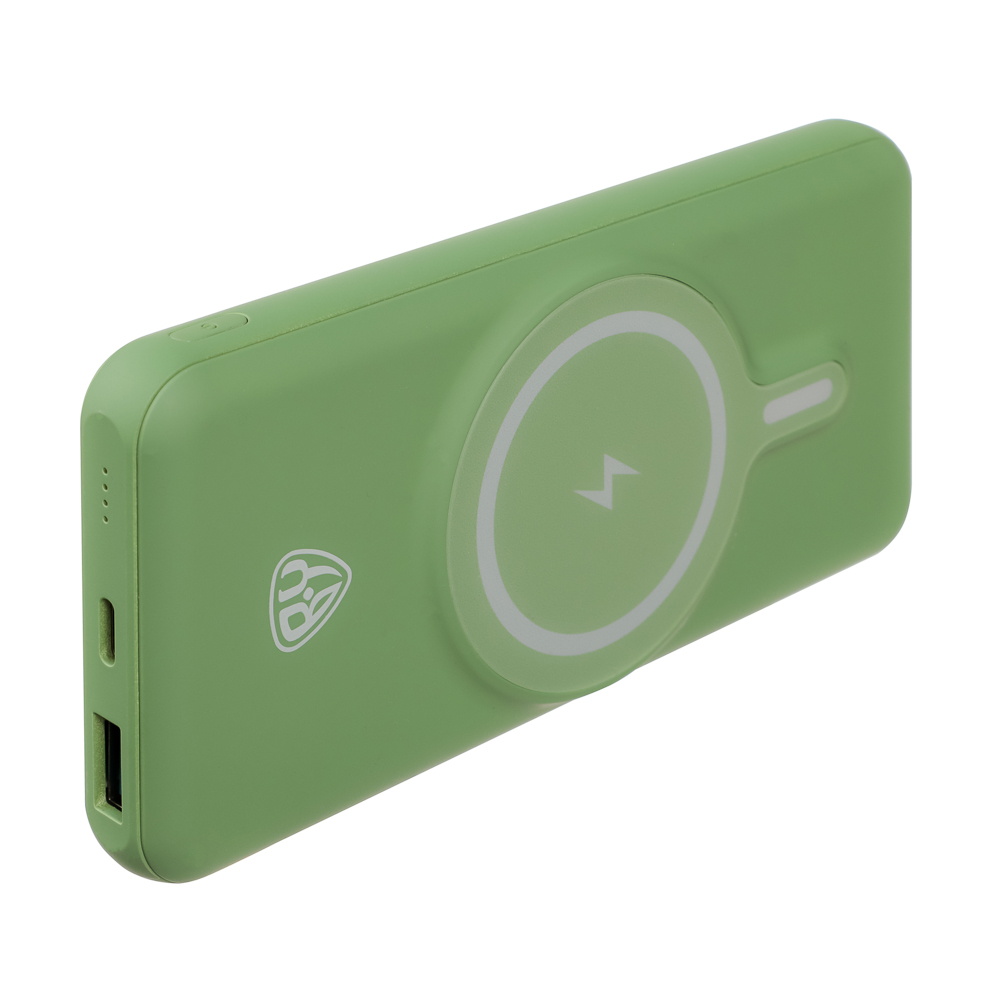 BY Аккумулятор мобильный, 10000мАч, USB/Type-C, Быстрая зарядка QC3.0+PD, 3А, 20W, зеленый - #7