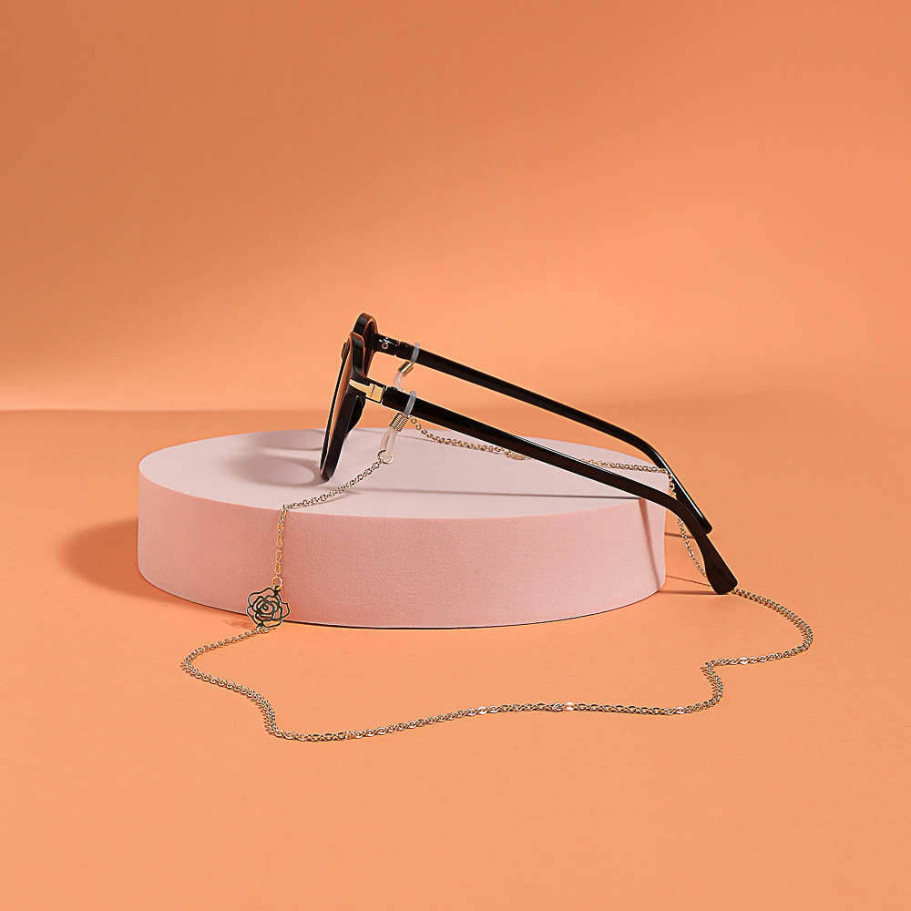 ЮL Цепочка для очков, пластик, биж.сплав, 65см, 6 дизайнов, арт.1 - #11