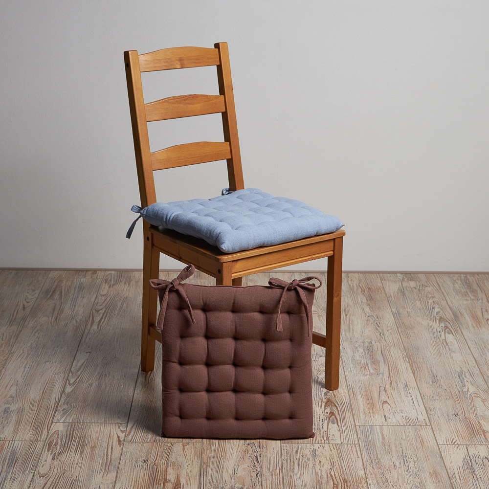 PROVANCE Подушка на стул, 100% хлопок, 38x38см, коричневый - #7