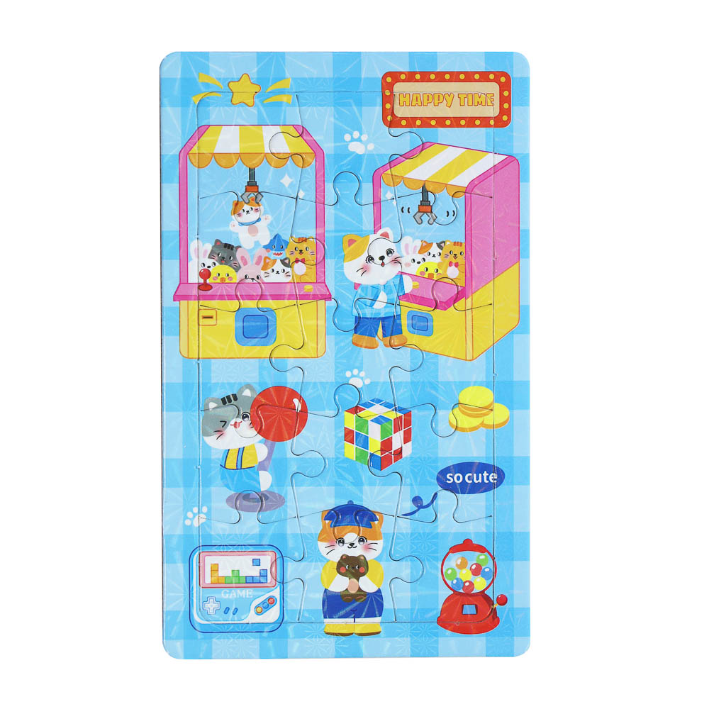 Набор для творчества пазл с наклейками, 18,5х24,5см, бумага, 4 дизайна - #6