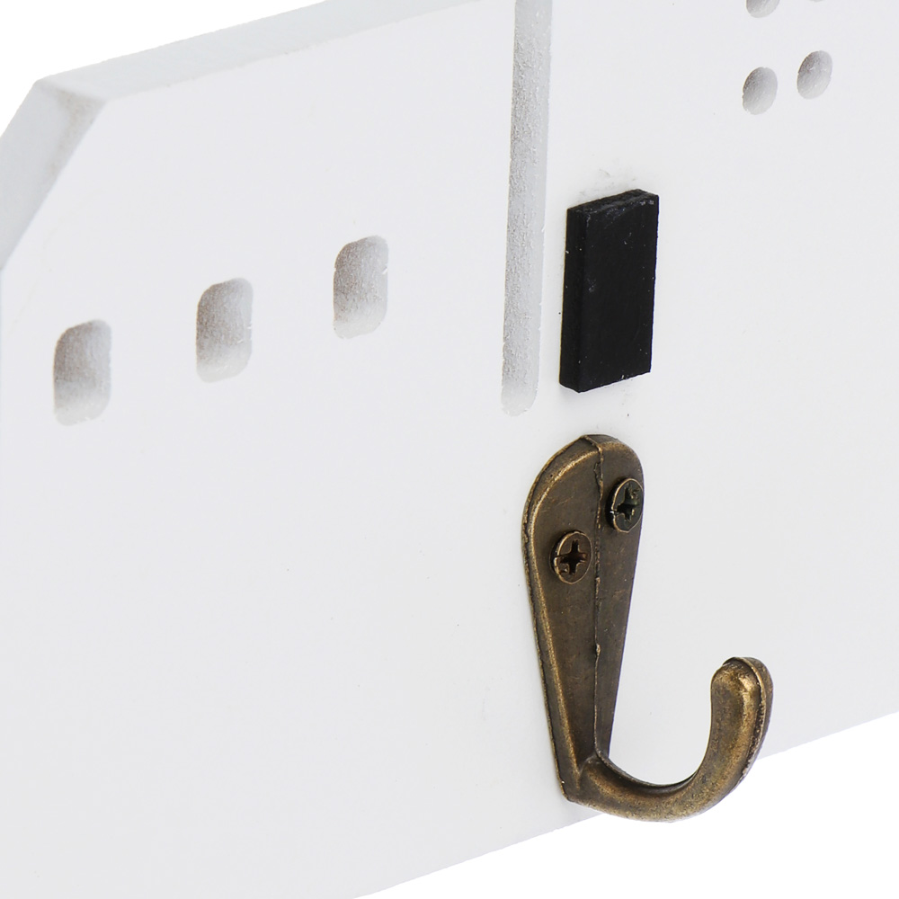 Ключница открытого типа, 3 крючка, 42x12см, МДФ, металл - #3