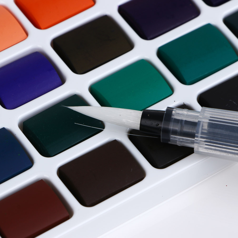 BY Русские Супергерои Акварель 36 цв., кисть с резервуаром для воды, пл.бокс, "Каваи 2" - #8