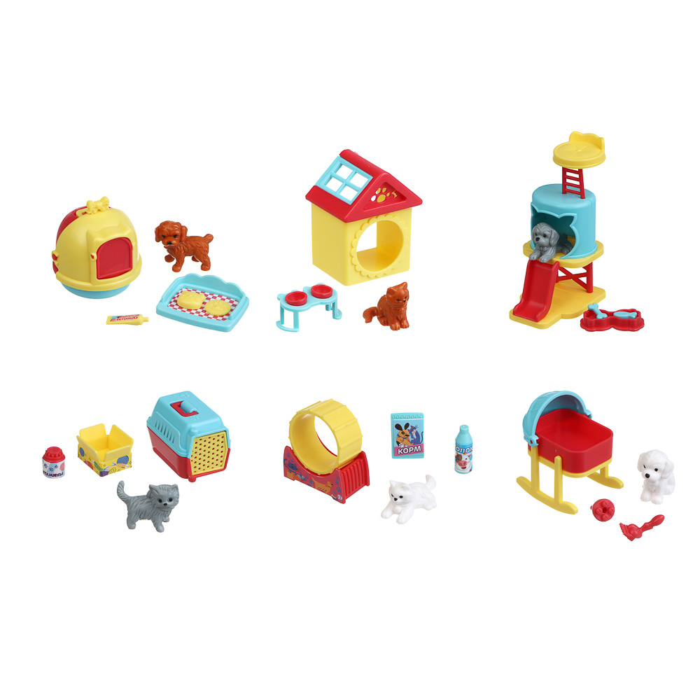 ИГРОЛЕНД Питомец с акс., 4 пр., PVC, ABS, 6,5х6,5х11см, 6 видов - #2