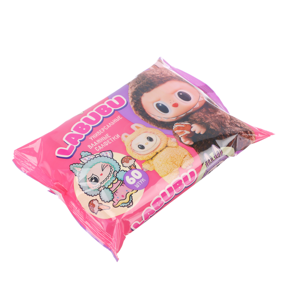 Салфетки влажные Labubu универсальные Mix, 60шт - #9
