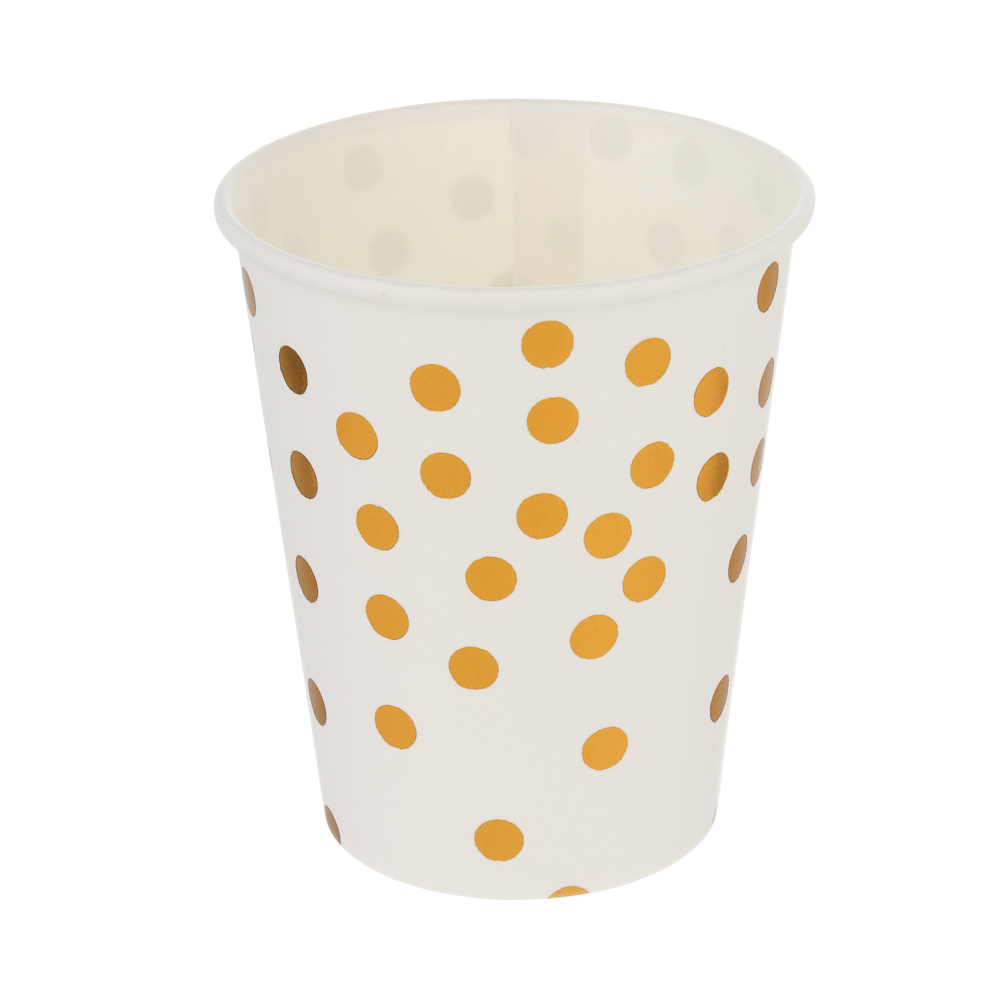 Fntastic Набор стаканов одноразовых, 6 шт, 250 мл, бумага, черный, белый - #2