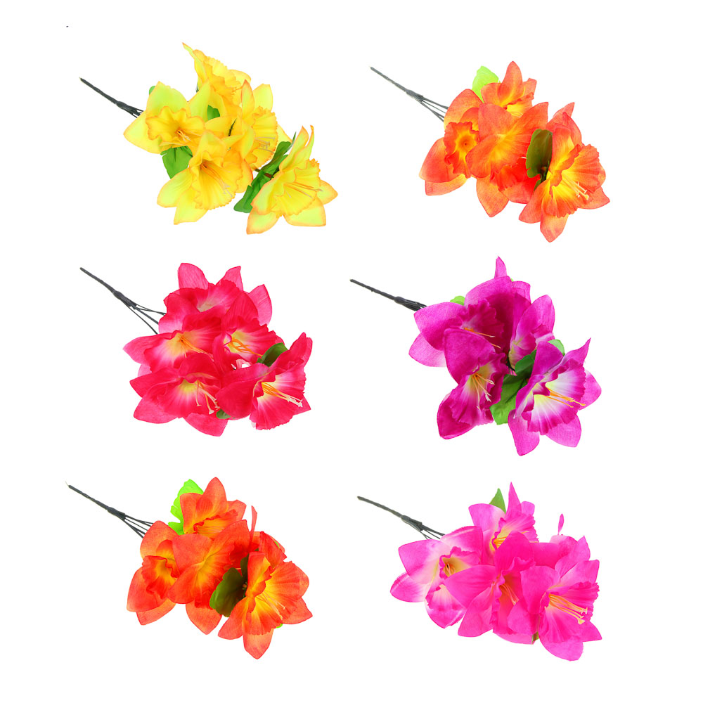 LADECOR Букет искусственных цветов двухцветных, 6 цветов - #1