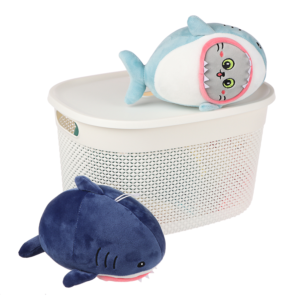 Корзина для хранения с крышкой OSLO 18л молочный туман - #7