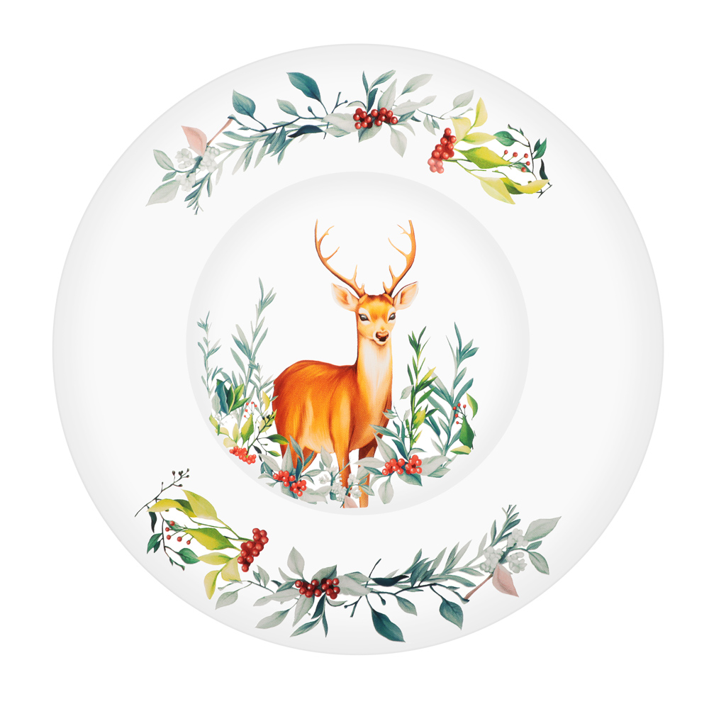 ОСЗ Олень Тарелка обеденная 25см, стекло - #1