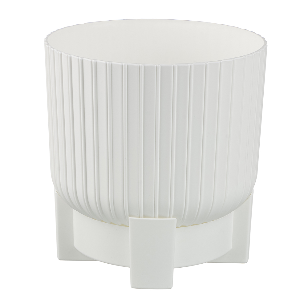 Горшок для цветов с поддоном "Торин" 3,3л, d17,5см, цв.белый - #1