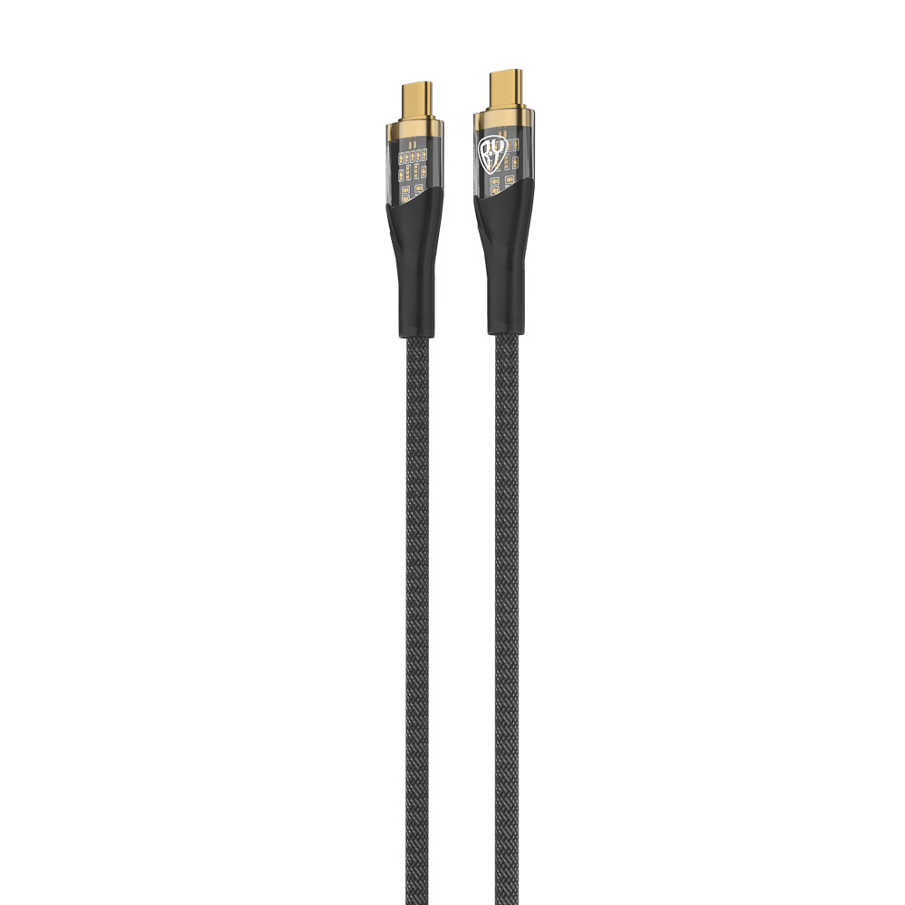 BY Кабель для зарядки Space Cable Techno Type-C-Type-C, 1 м, 5А, Быстрая зарядка, PD 65W, черный - #3