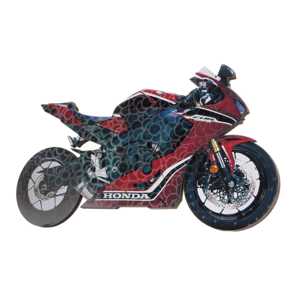 Ключница на стену Красный мотоцикл, МДФ, 24х13,5х0,5 см - #2