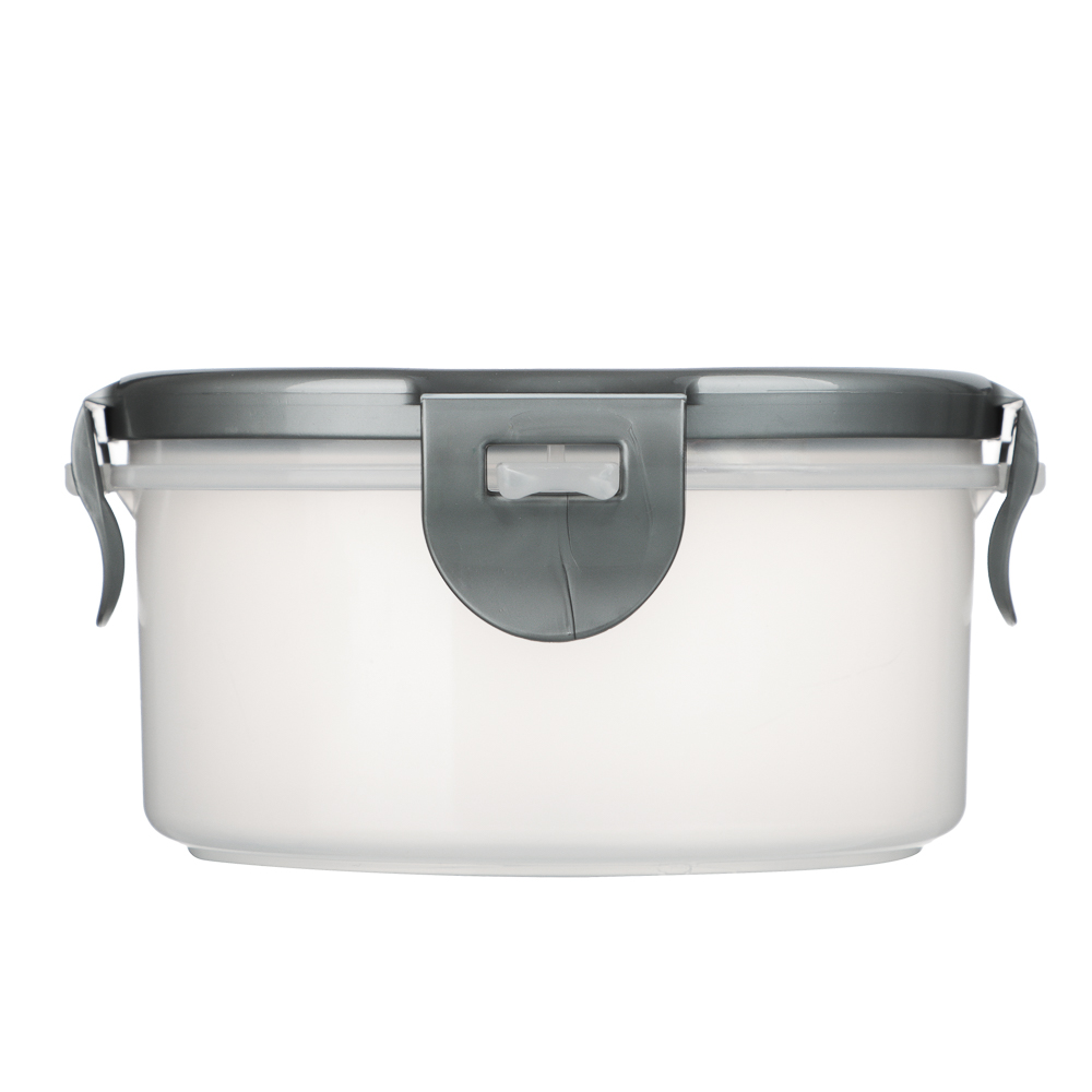 Контейнер герметичный для СВЧ с защелками, круглый, 0,35л, D-12см, H-6см, пластик - #3