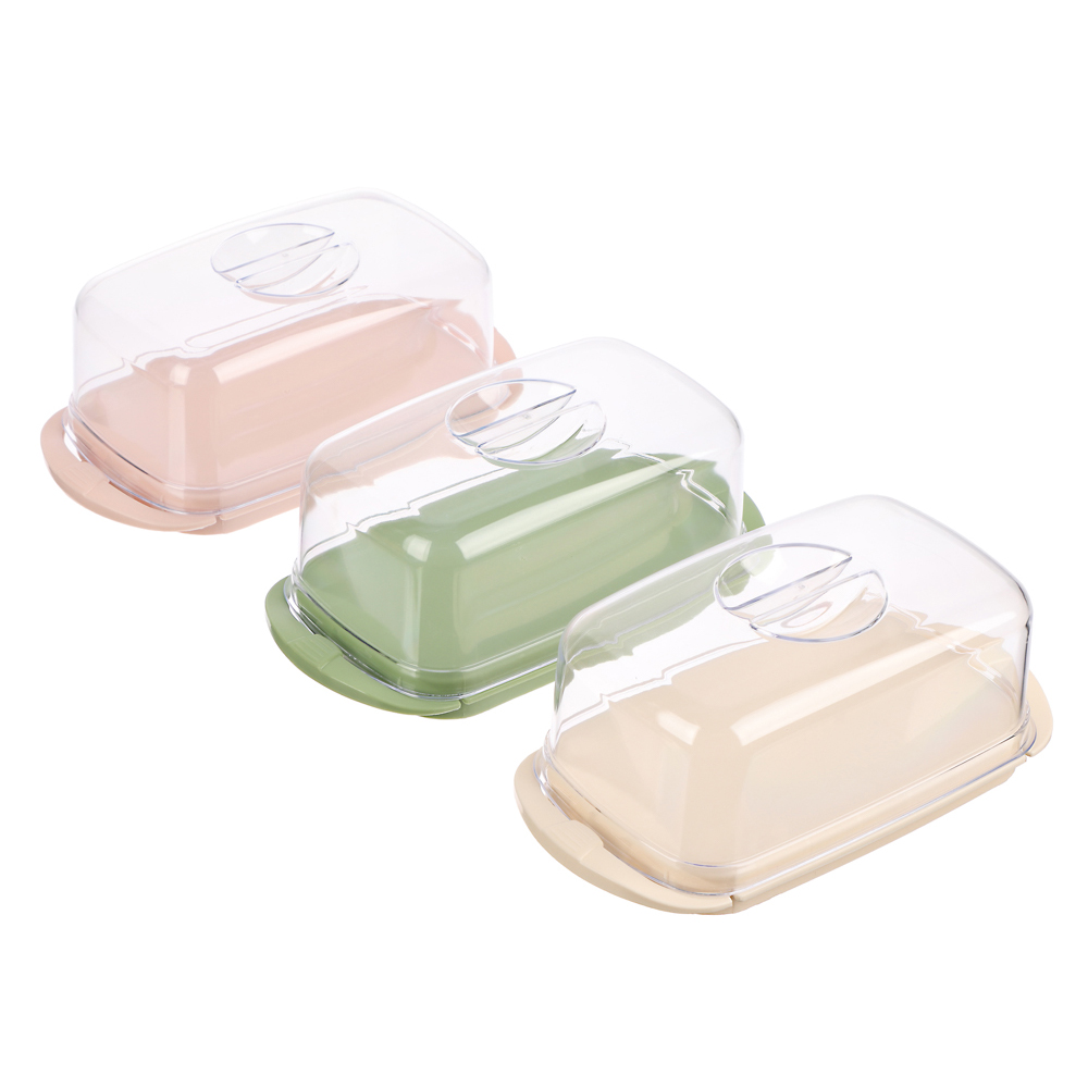 Масленка, пластик, 18х9,5х6,5см, 3 цвета - #1