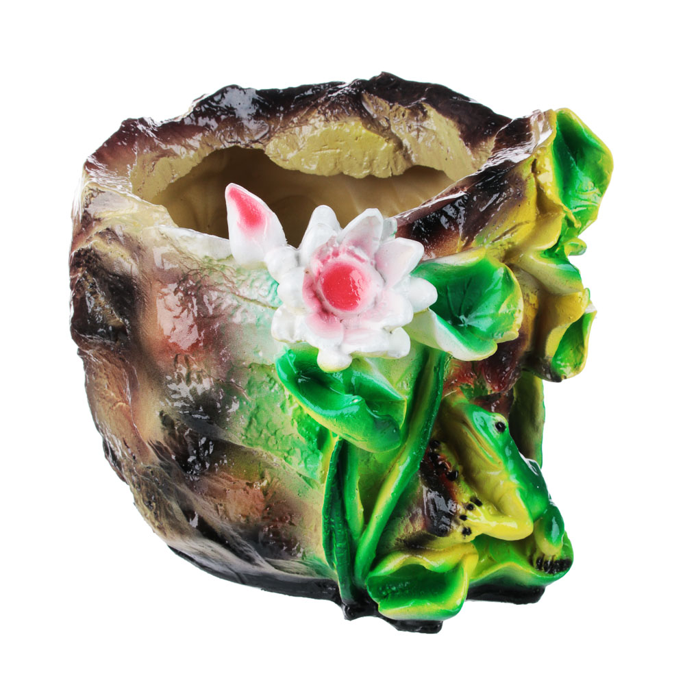 Зоокашпо "Лилия и лягушка", гипс, 16x20 см - #2