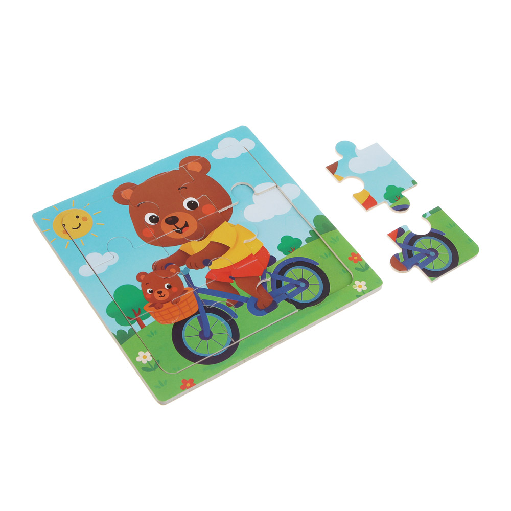 ИГРОЛЕНД Пазл деревянный для малышей, дерево, 15х15см, 6-10 дизайнов - #6