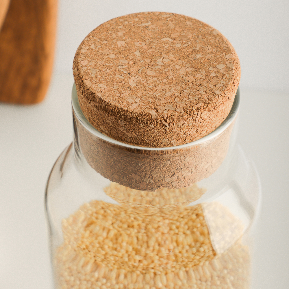 VETTA ЭКО Бутылка 1000мл, 25х9см, стекло, пробка - #8