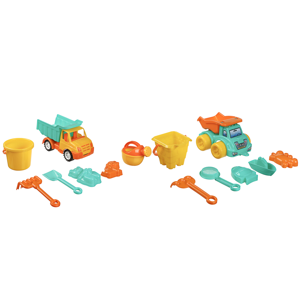 Набор для игр в песке "Машинка-грузовик", ИГРОЛЕНД, 7 предметов, пластик, для детей 3+ - #2