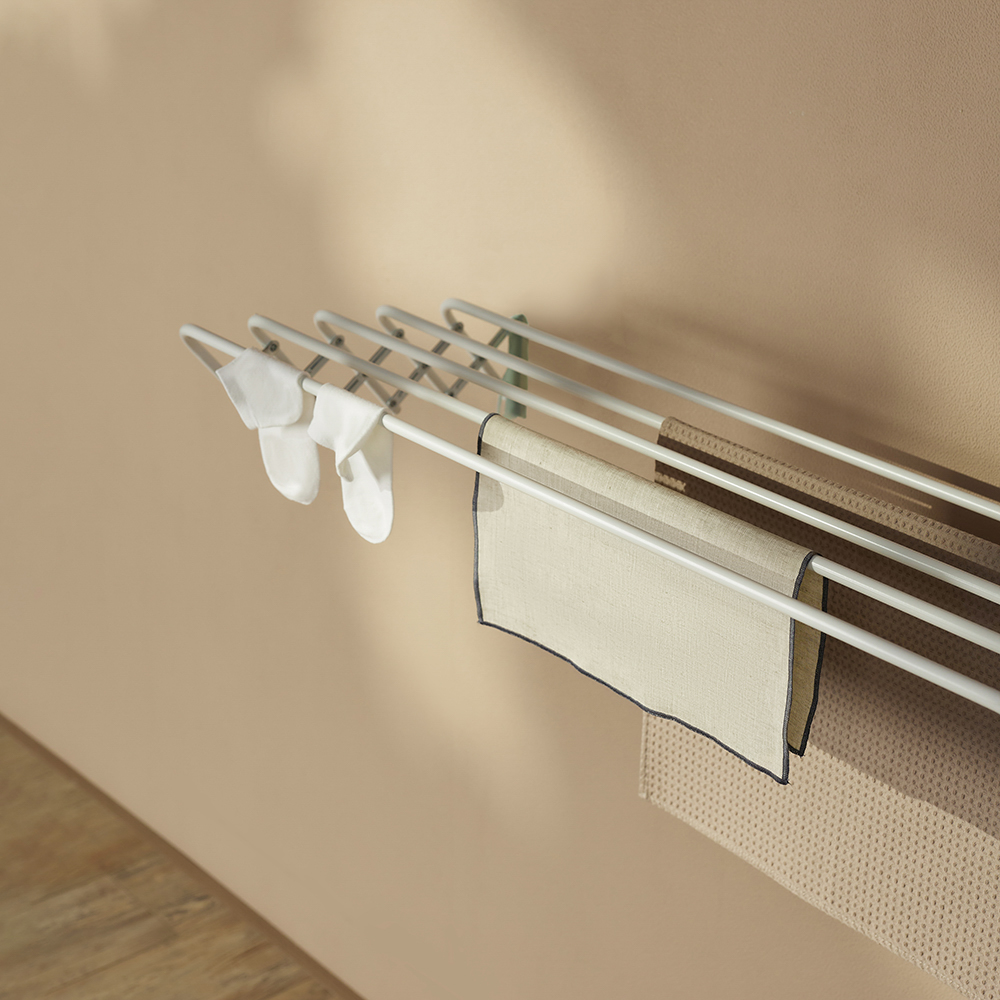 VETTA Сушилка для белья настенная раздвижная, окрашенная сталь, 100см - #13