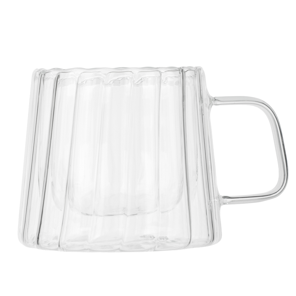 Кружка с неровным краем, двойными стенками тм MILLIMI Лава, 200мл, стекло - #1