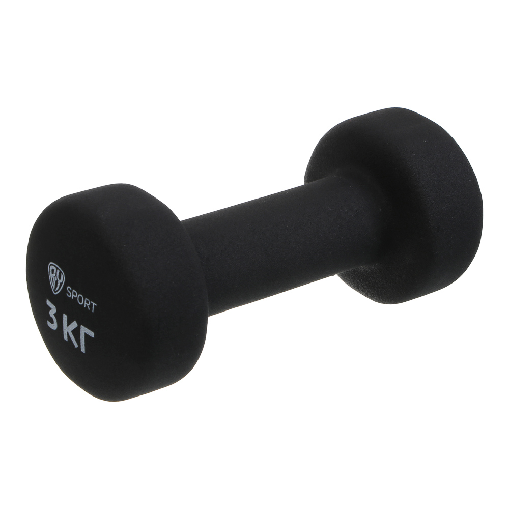 Гантель с неопреновым покрытием 3кг (+-100гр) тм BY SPORT, металл, неопреновое покрытие - #1