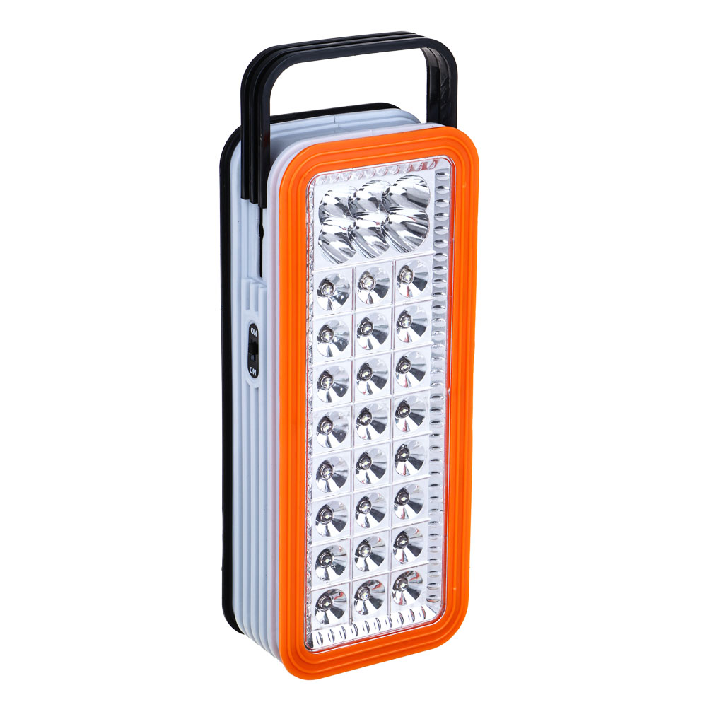 ЕРМАК Фонарь-светильник 24 + 6 ярк. LED, 3xD / шнур 220В, пластик, 24x10 см - #1