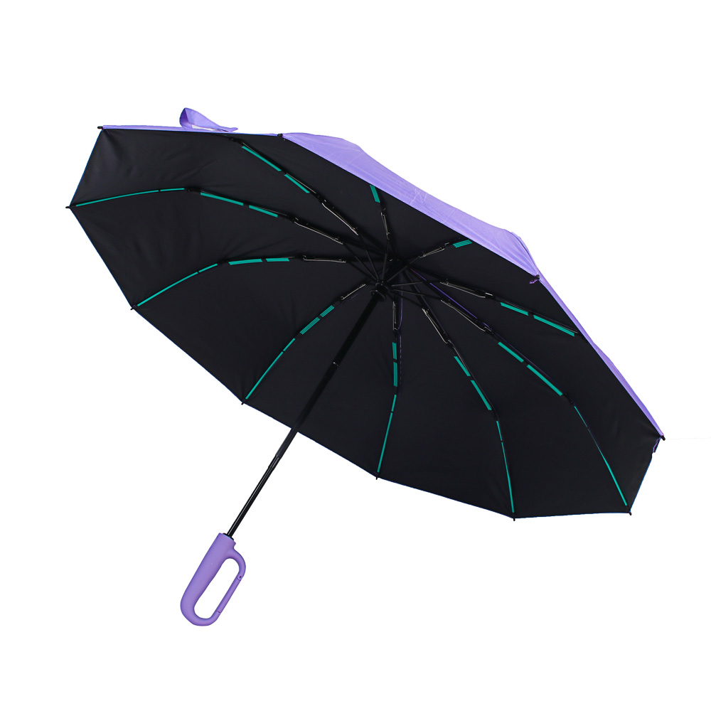 Зонт автомат, d104 см, 10 спиц, тройные спицы, антиветер, ручка-карабин, металл, п/э, UF, 4 цвета - #3