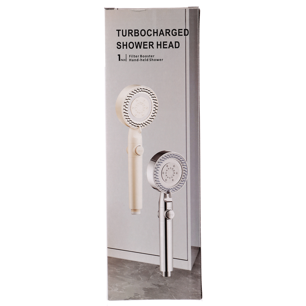 RAIN Лейка для душа, 5 режимов, с массажными зубчиками, фильтр, кнопка стоп, 90мм, графит - #5