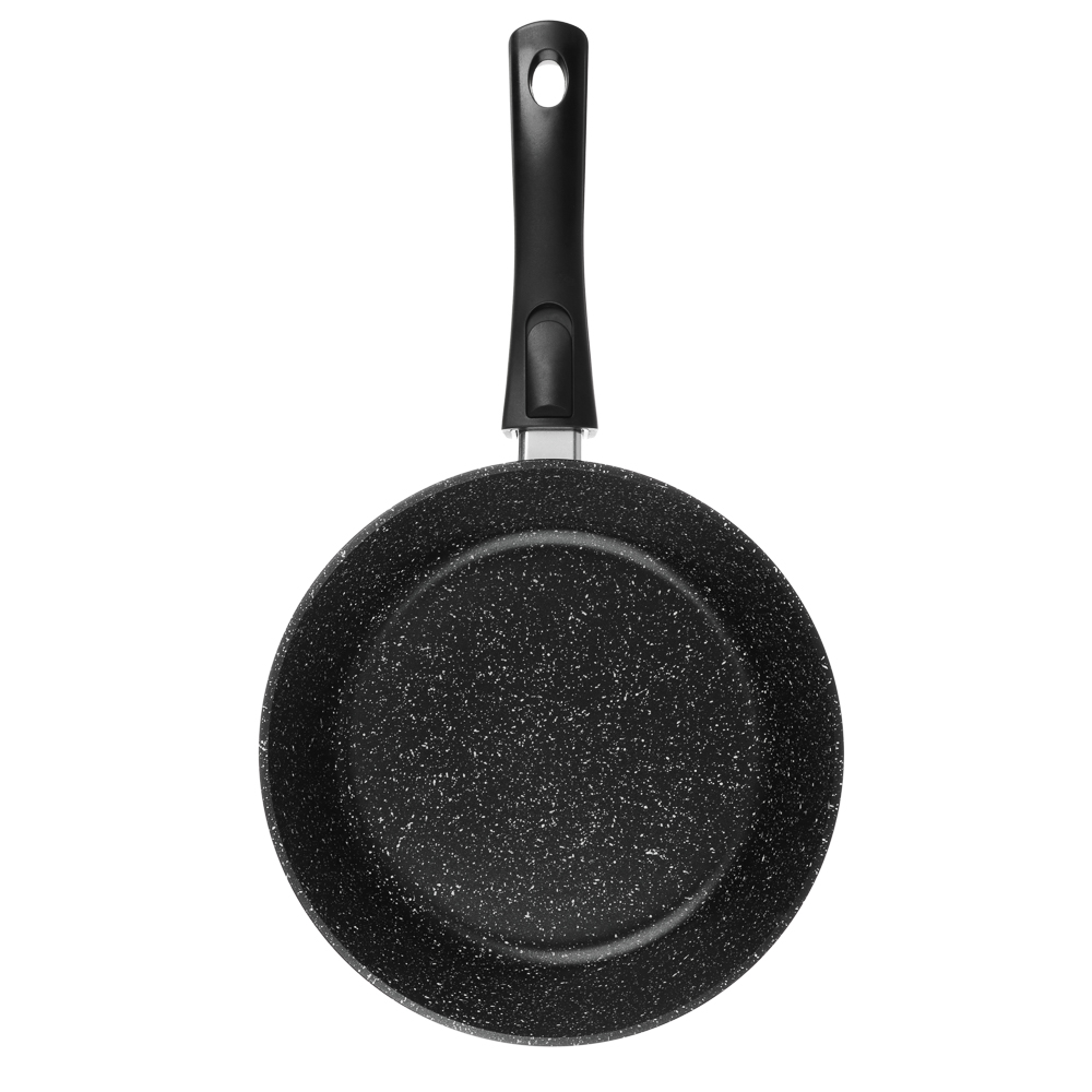 СЛАВЯНА Калина Сковорода литая глубокая d24см, антипригар.покрытие "мрамор", съемная ручка, индукция - #5