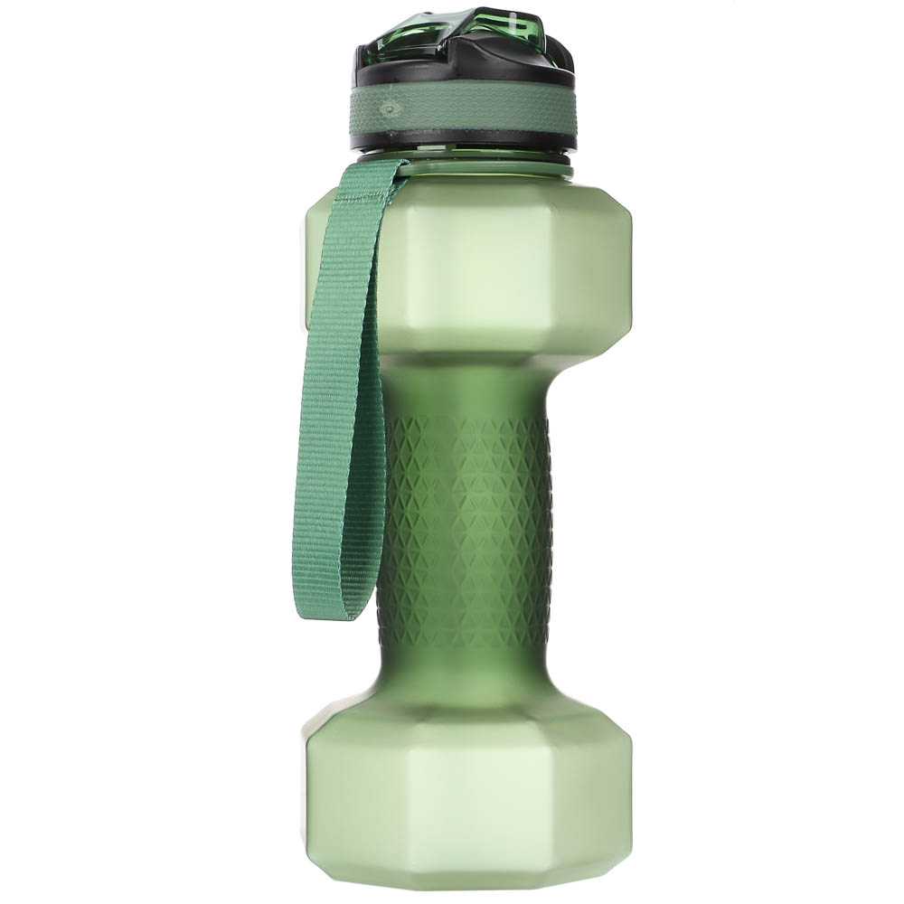 Бутылка спортивная в форме гантели, тм BY Русские Супергерои, 1000мл, 27х10см, пластик PETG, 3 цвета - #16