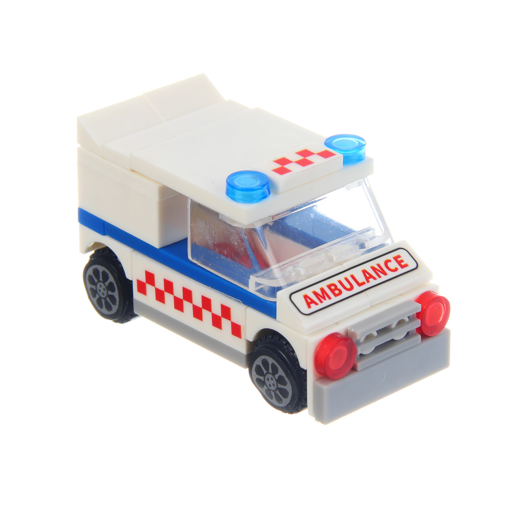 ИГРОЛЕНД Конструктор "Городские машинки", пластик бокс, 9х4,5х6 см, ABS, 8 видов - #5