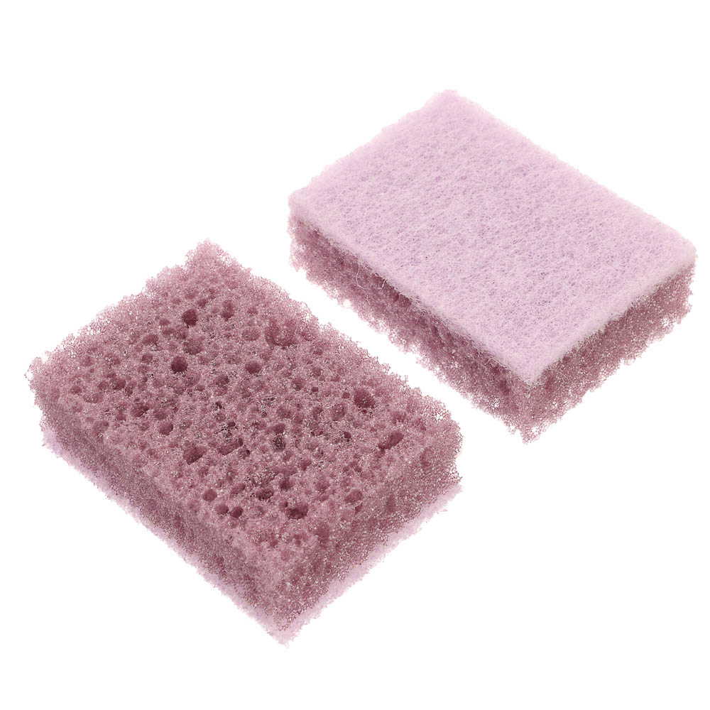 Набор губок для мытья посуды Ботаника, 98x66x30мм, поролон, 5 шт - #2