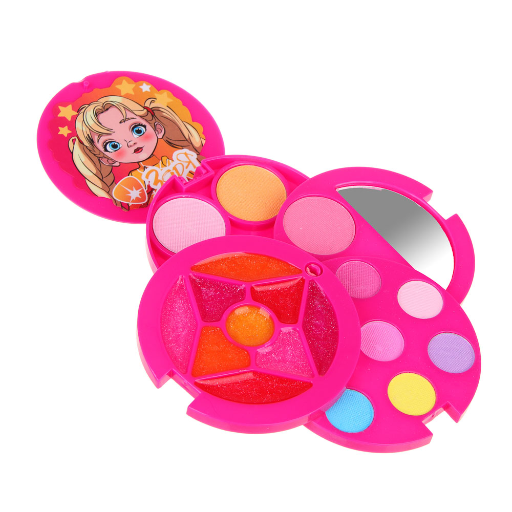 BY Русские Супергерои Набор детской косметики: тени, блески для губ, аппликатор, зеркало, #77020 - #4