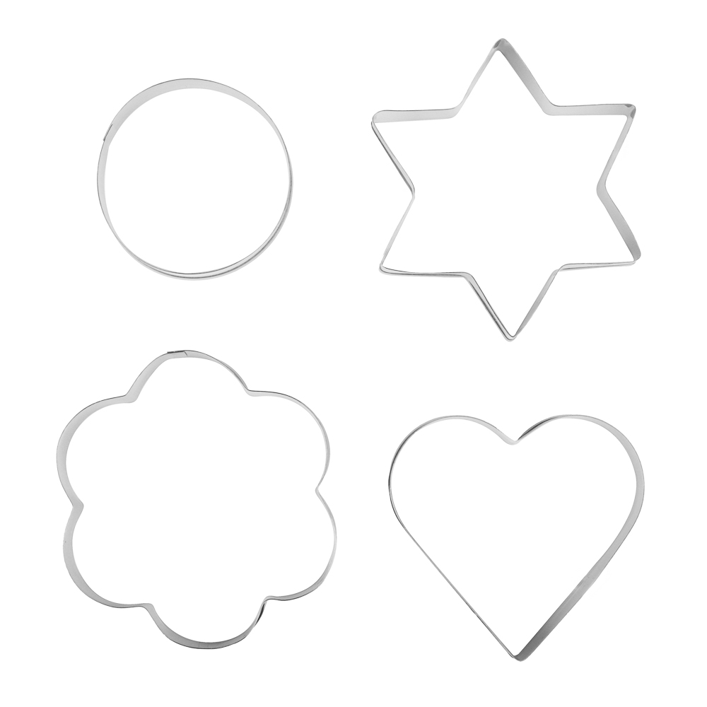 SATOSHI Набор форм для печенья 12пр, формы сердец, звезд, цветов, кругов, нерж.сталь - #2