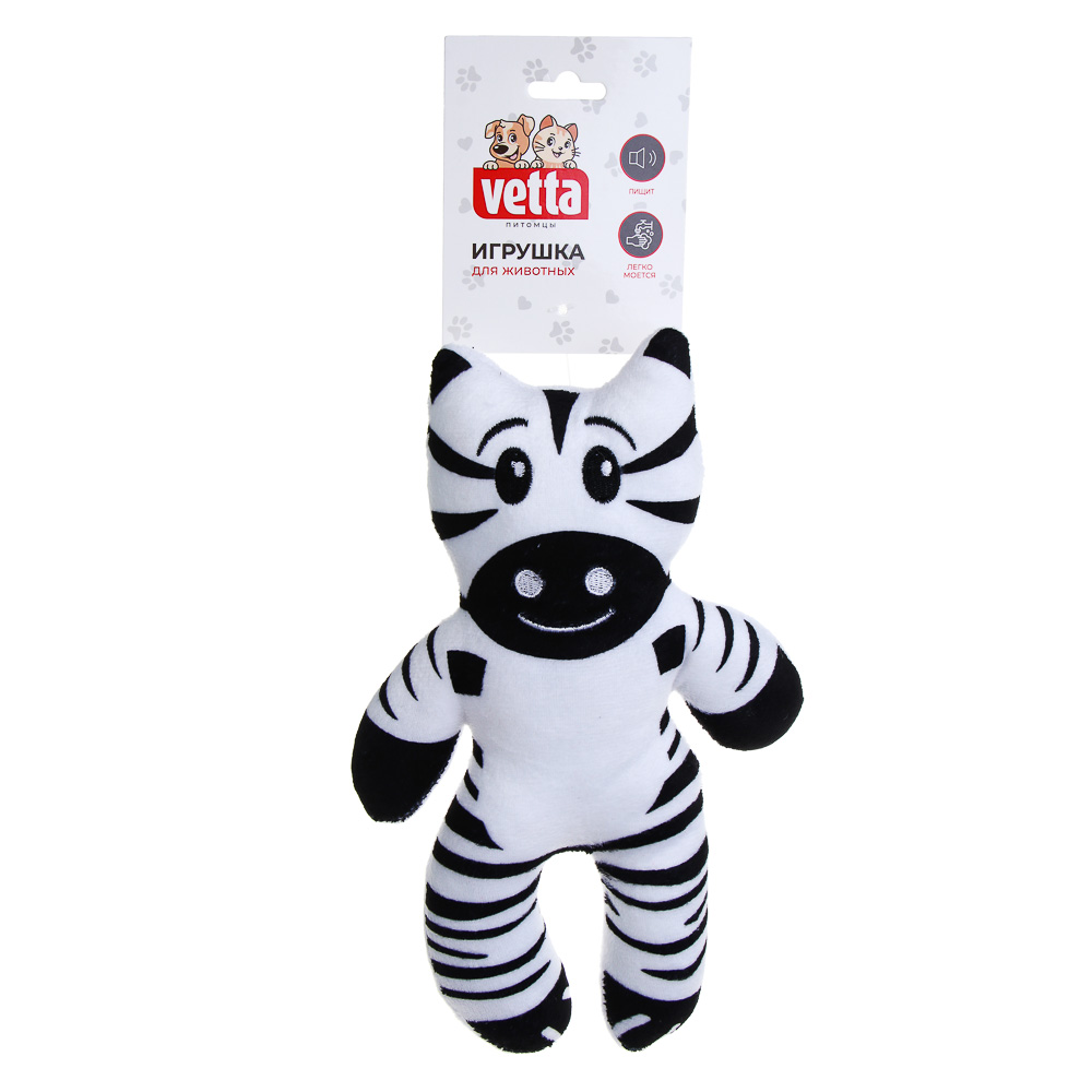 VETTA Игрушка для домашних животных, ПЭ, 14,5х24 см, зебра - #5