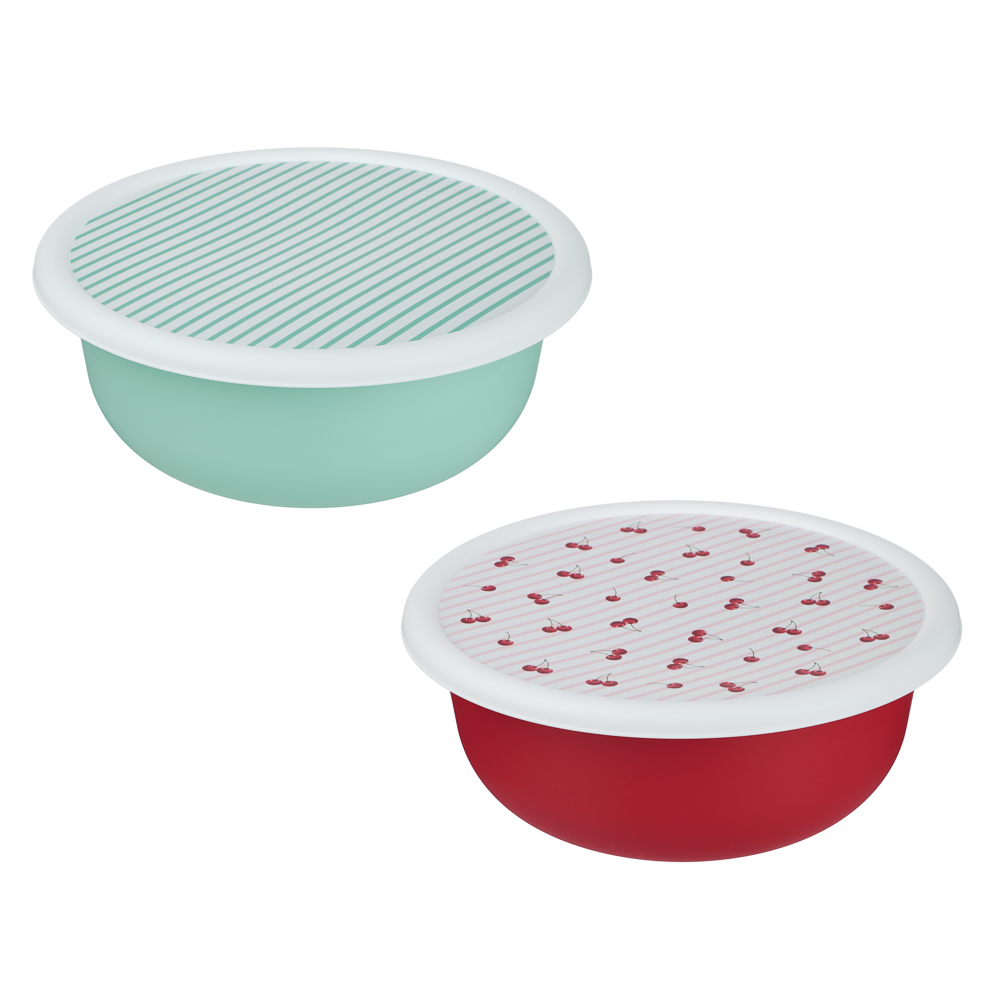 Черри Миска с крышкой 3,2л, пластик, 2 цвета - #1