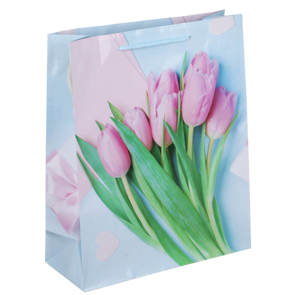LADECOR Пакет подарочный, бумажный, 26x32x10 см, 4 дизайна, тюльпаны - #10