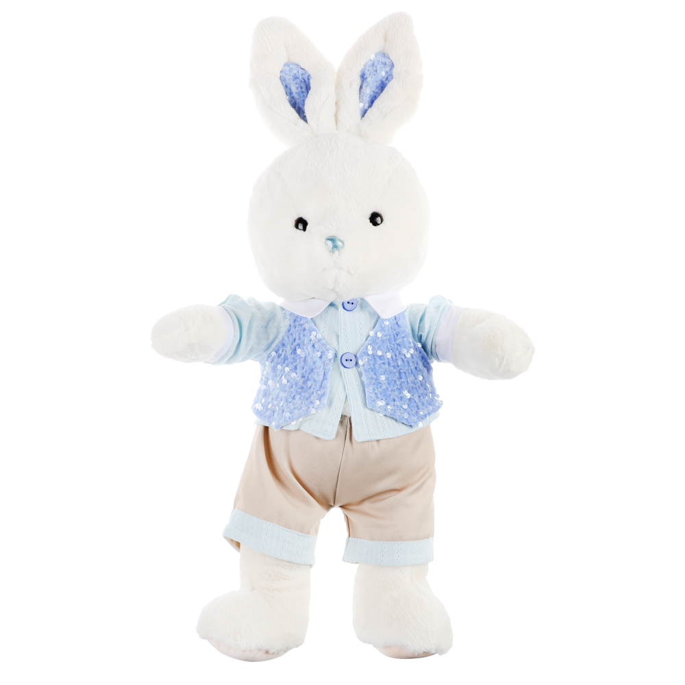 Сувенир интерьерный в виде зайца, 65 см, полиэстер, мальчик в костюме - #1