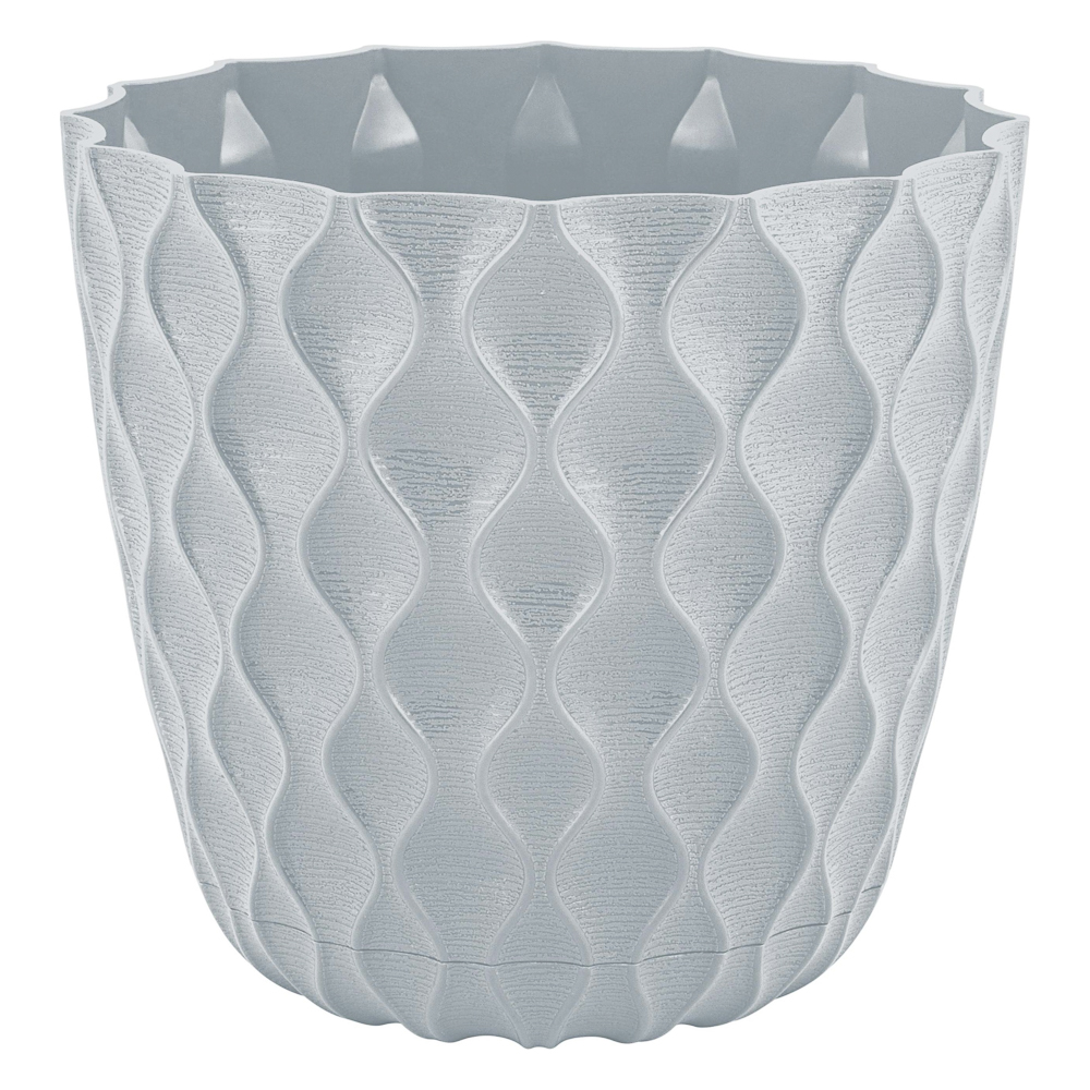 Горшок для цветов с поддоном "Wave", 1.4 л, d=14.5 см, микс цветов - #4