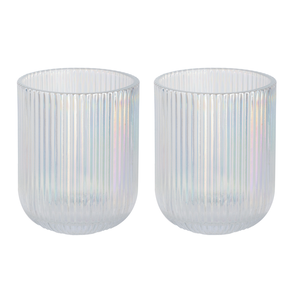 MILLIMI Набор стаканов 2шт, 235мл, стекло, перламутровый - #1