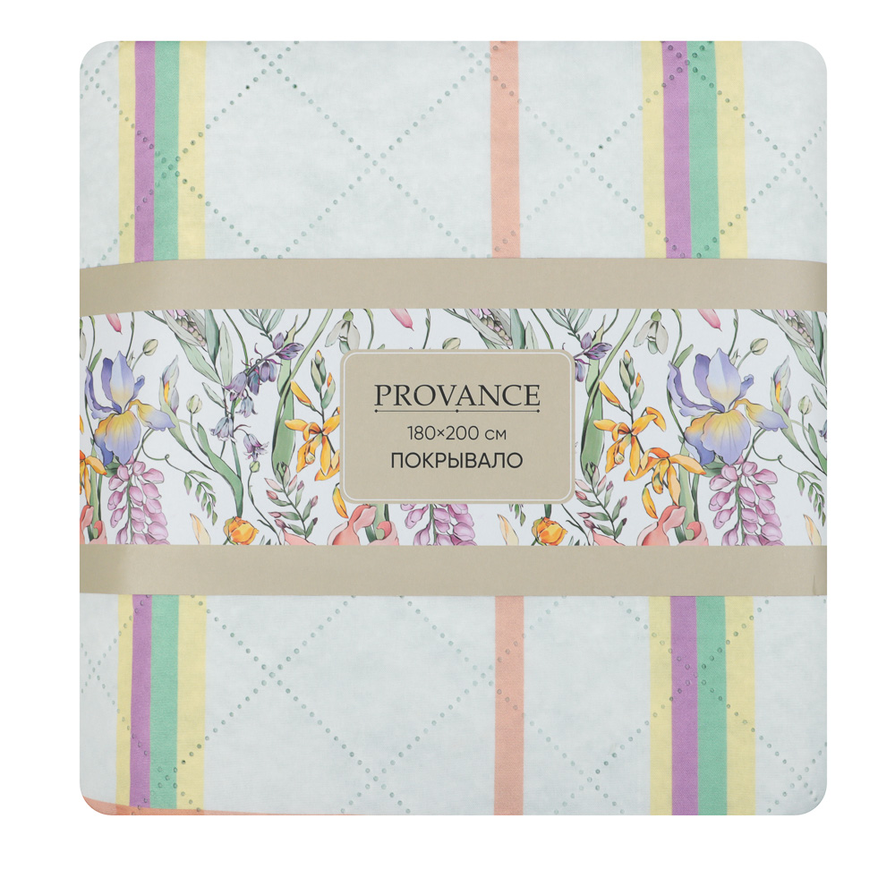 PROVANCE Ботаника Покрывало стеганое принтованное 180х200см, 100% полиэстер, 2 дизайна - #9