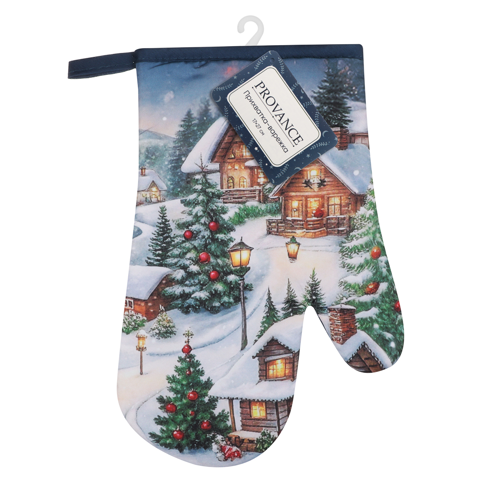 PROVANCE Нордик Прихватка-варежка, 17х27см, 100% полиэстер, домики - #8